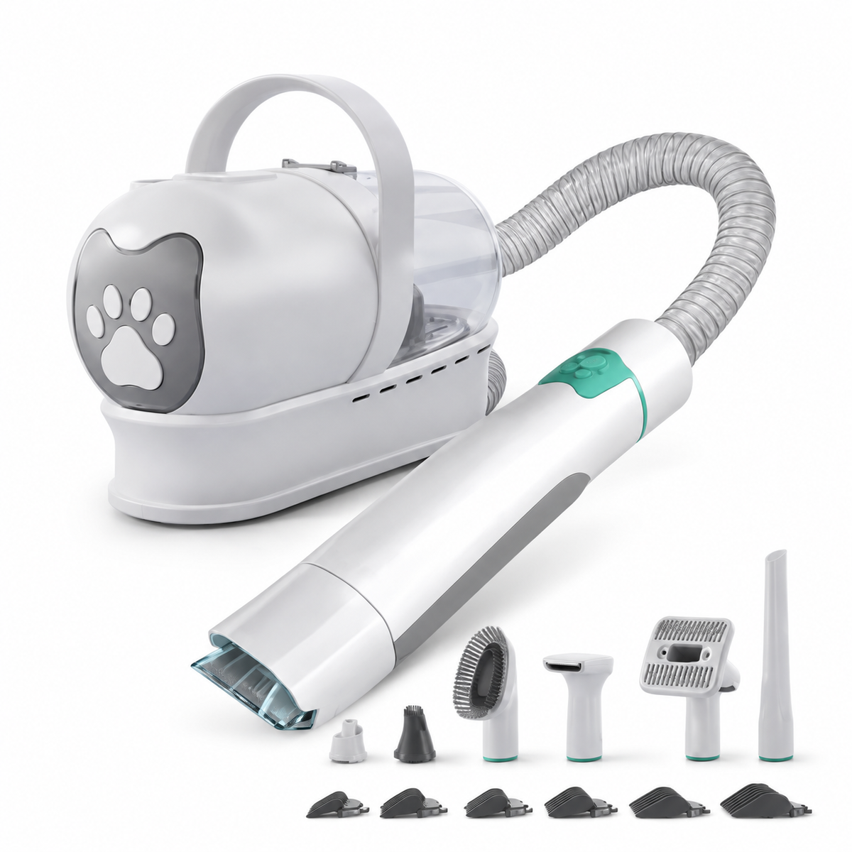 AI-prepared draft view of the selected grooming vacuum kit; final details pending supplier confirmation